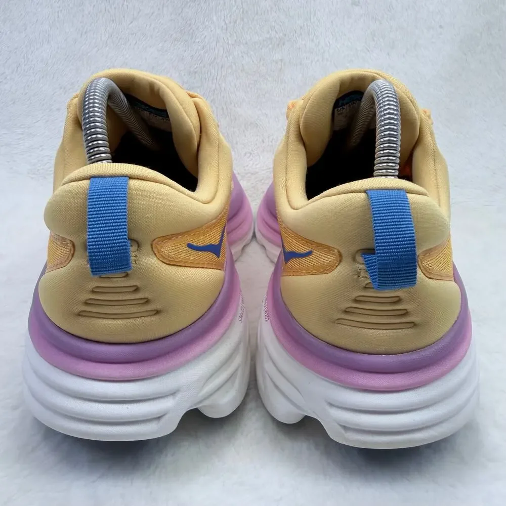 HOKA Bondi 8 Womens Running Shoes Impala Cyclamen Size 9 Cushioned Athletic Shoe